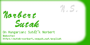 norbert sutak business card